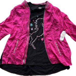Pink Kids Jacket with Unicorn Design
